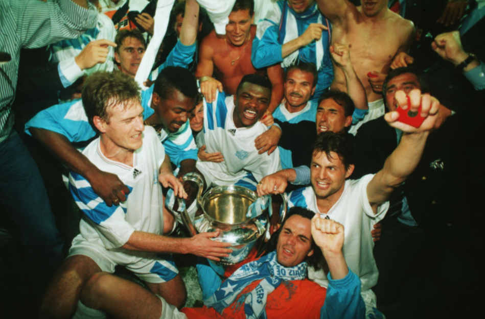 OM winning the Champions League in May 1993