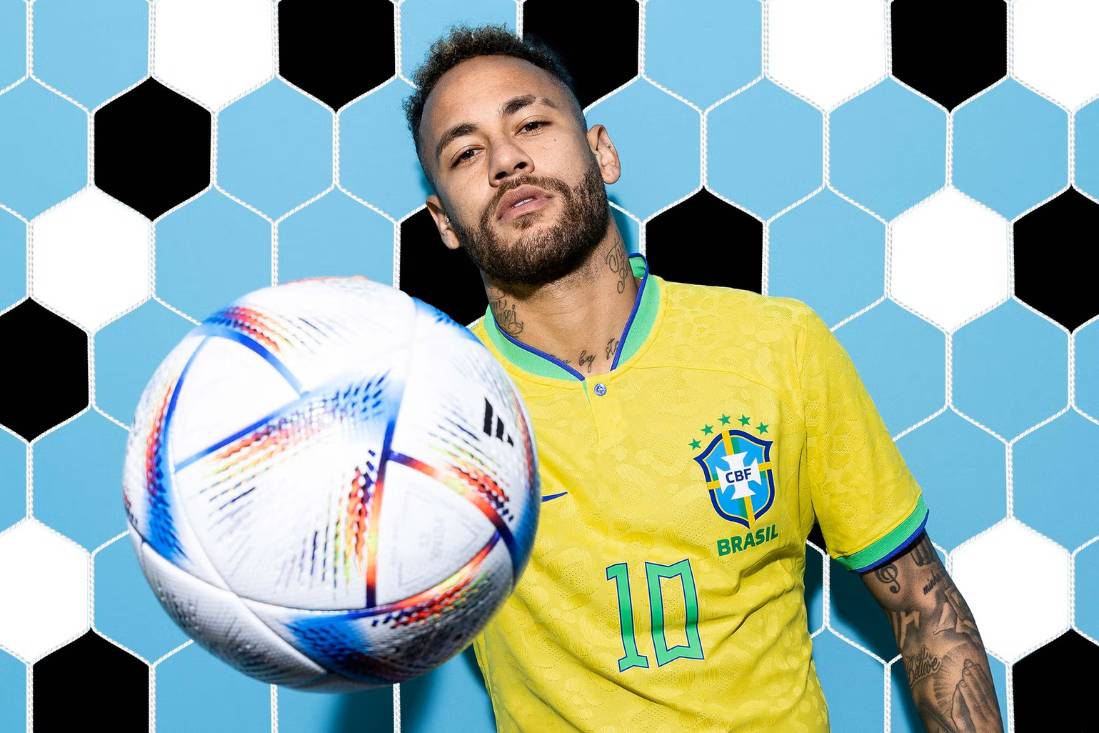 NEYMAR JR #10 Brazil Home Soccer Jersey Custom World Cup Jersey 2022